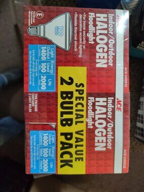 2 Pack Ace Hardware - Indoor/Outdoor - 100 Watt Floodlight - Par38